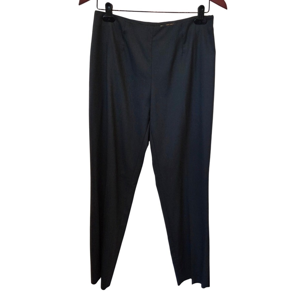 Les Copains Loro Piana Wool Trousers Straight Leg Grey Italy Luxury Size 8